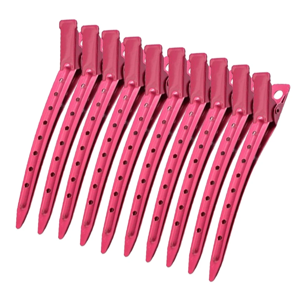 10pcs Hair Care Clips Metal Steel Hairdressing Sectioning Clip Clamps Barber Hair Cut Use Styling Tools Hair Root Fluffy Hairpin