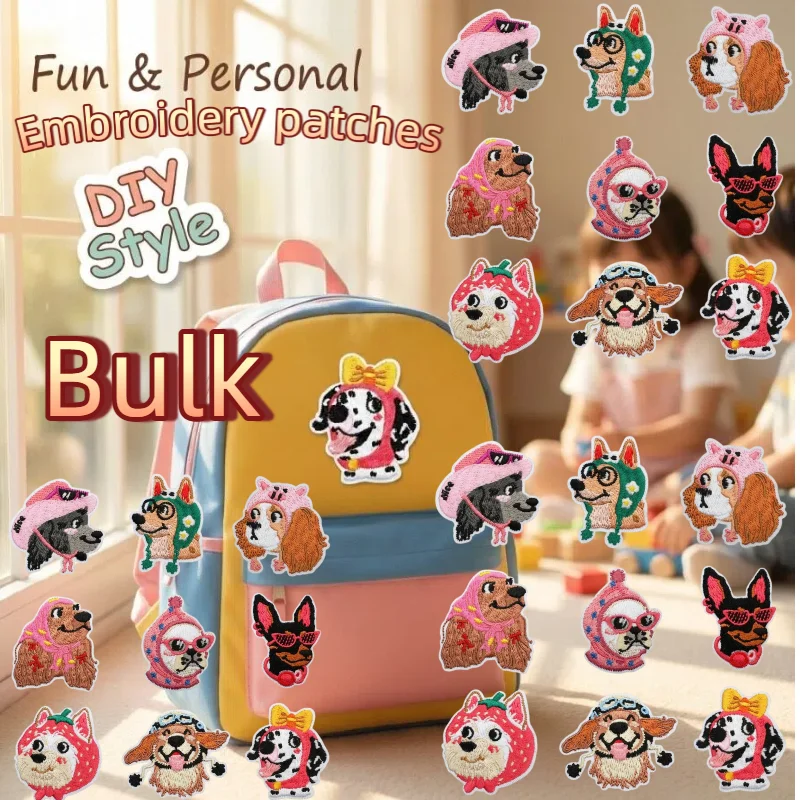 

Набор из 10/12 нашивок с изображениями разных пород собак: очаровательные бигли, корги, далматины. Пришивные аппликации для сумок и рукоделия.