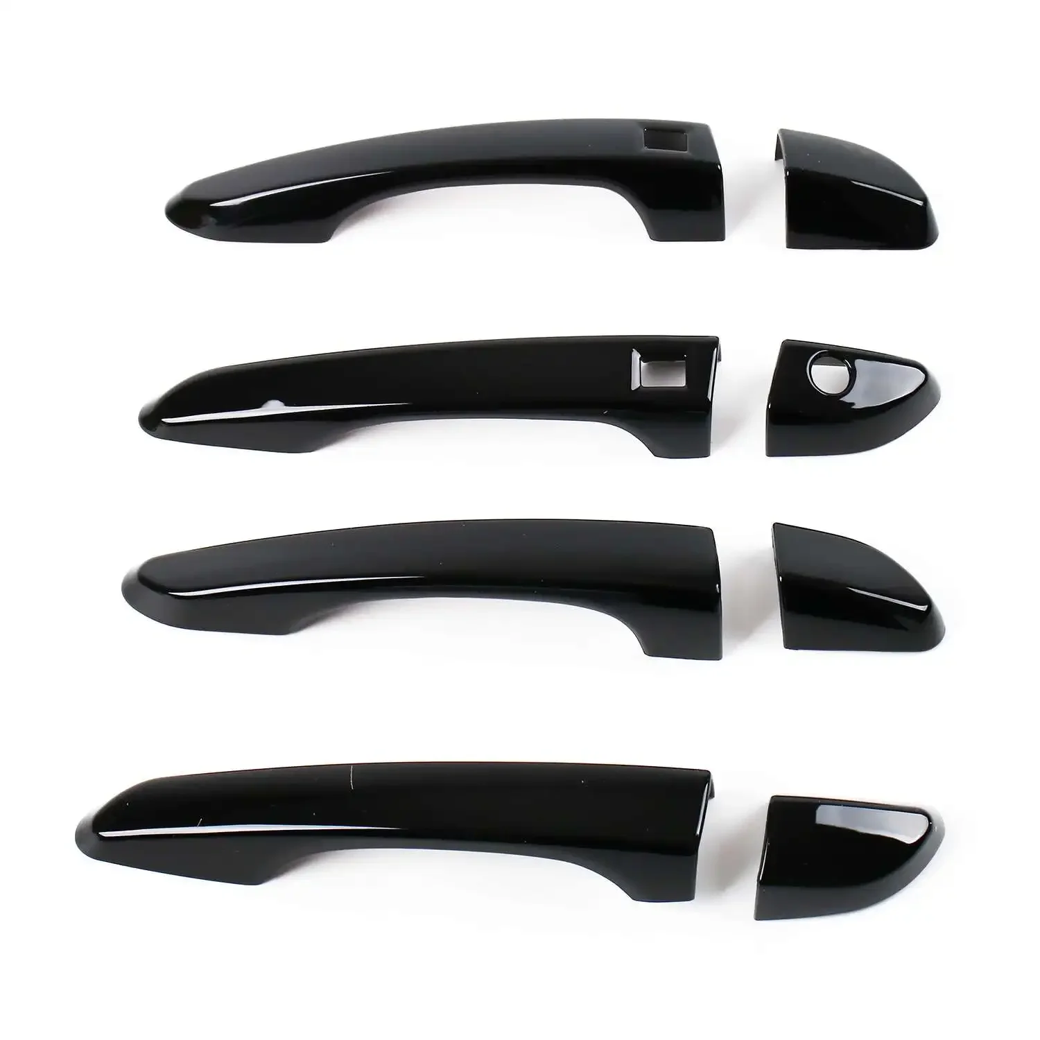 

Car Door Handle Cover Trim For Hyundai Kona 2017 2018 2019 2020 Glossy Black Carbon Fiber Chrome 3d Stickers Styling Accessories