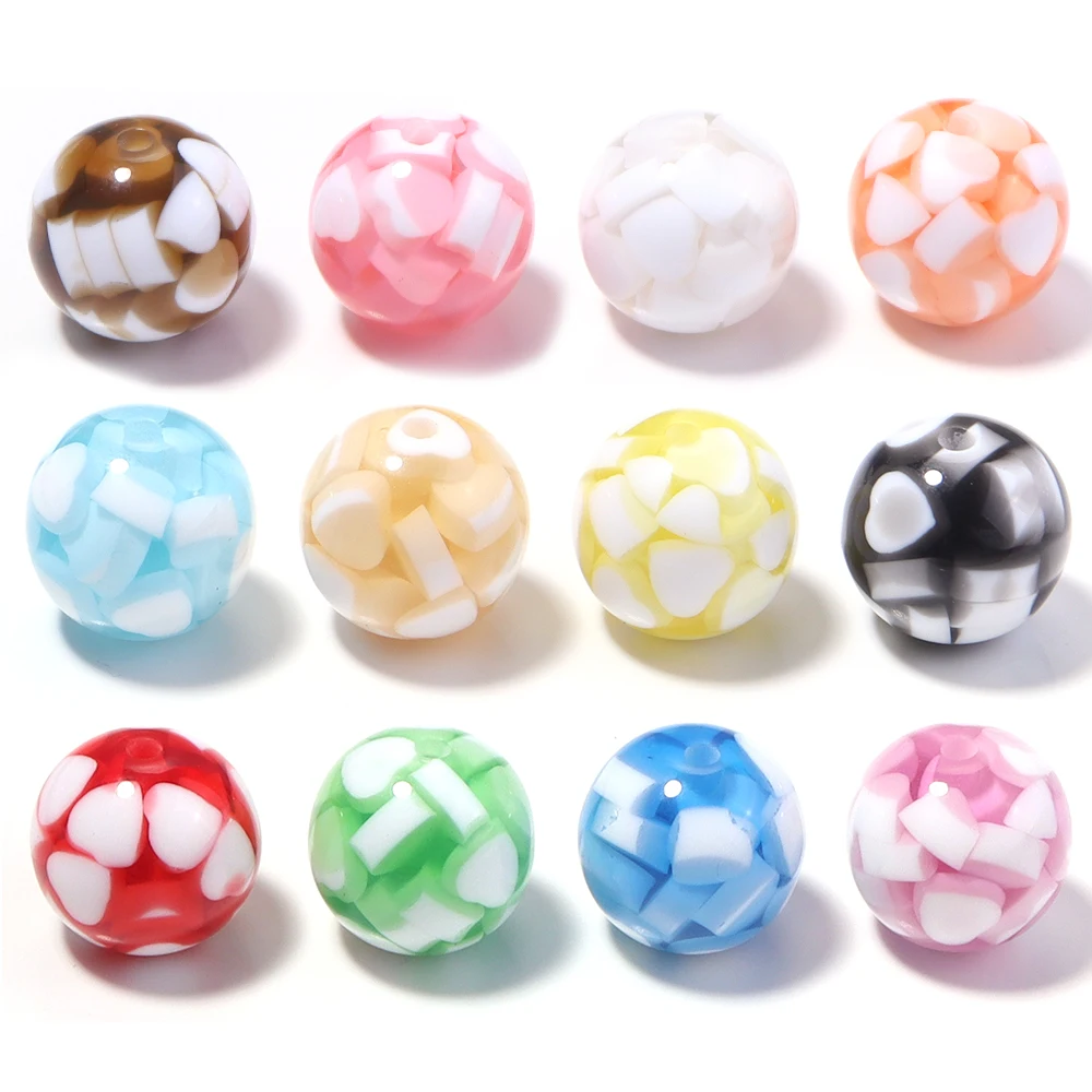 5pcs/lot 16mm Candy Color Acrylic Beads Round Loose Spacer Beads For Jewelry Making DIY Necklace Bracelet Accessories - view 5