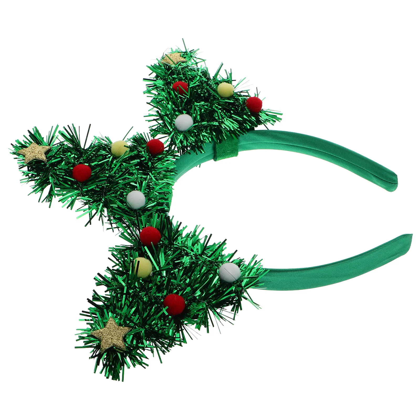 

Christmas Tree Headband Cute Star Pom Pom Decoration Holiday Hairband Xmas Party Supplies Christmas Headgear for Kids