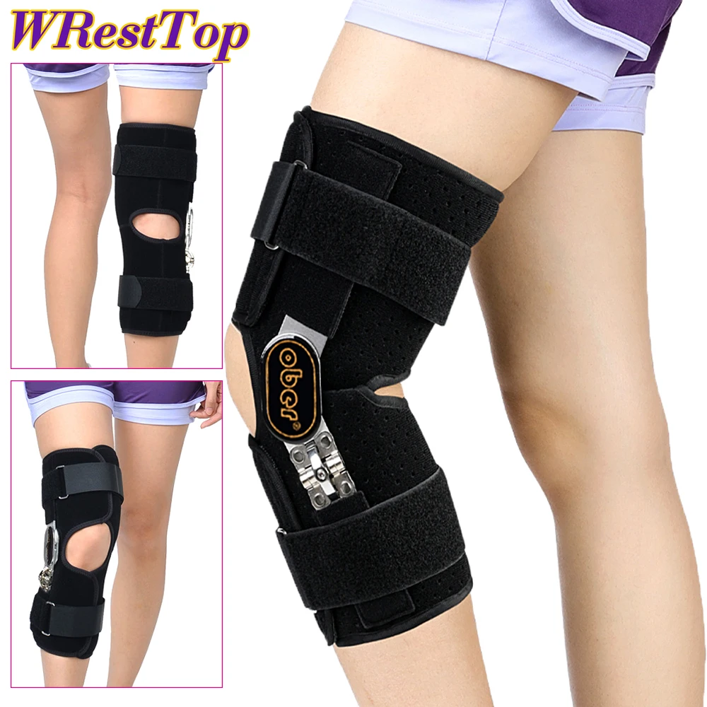 

Hinged Knee Brace Support with Strap & Side Patella Stabilizers for Protection & Pain Relief for Arthritis,Meniscus Tear,ACL,MCL