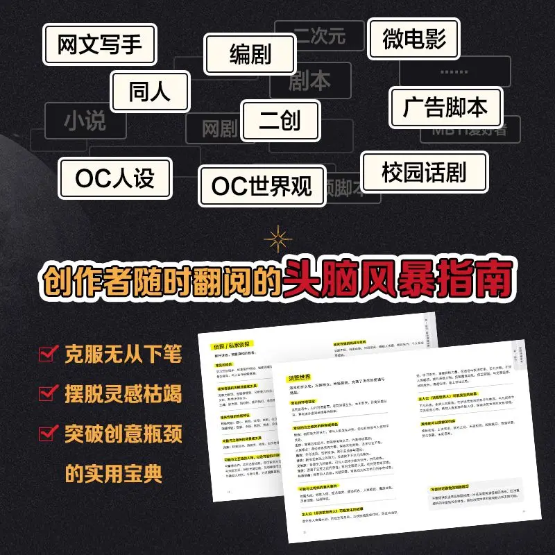 6 Books Book of Inspiration - OC Creative Random Event Book The Complete Guide To Character Development