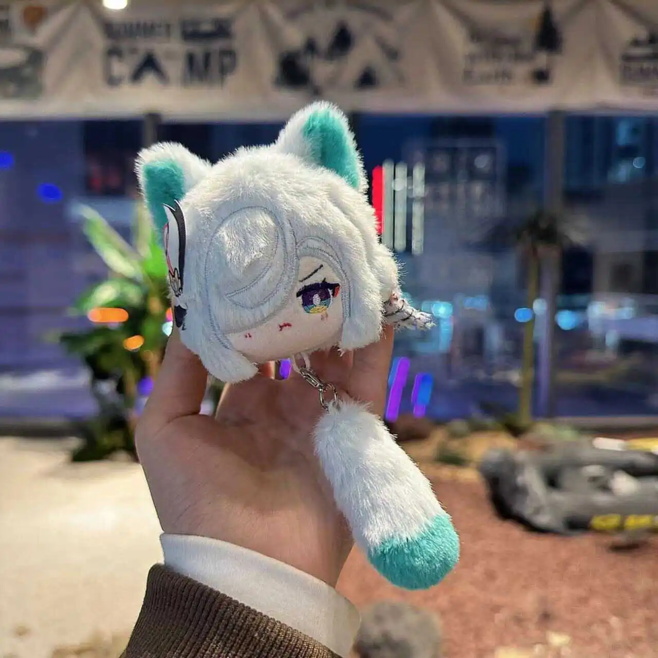 9cm Game Shenhe Genshin Impact Cosplay Cute Animal Ear Soft Plush Cotton Doll Pendant Toys Keychain Dango Anime Gift