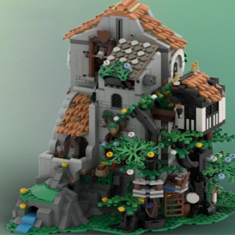 1998pcs MOC Forest Castle Forestmened Model Bouwstenen Constructie Speelgoed DIY Kerstcadeau Creatief Idee Onderwijs Baksteen