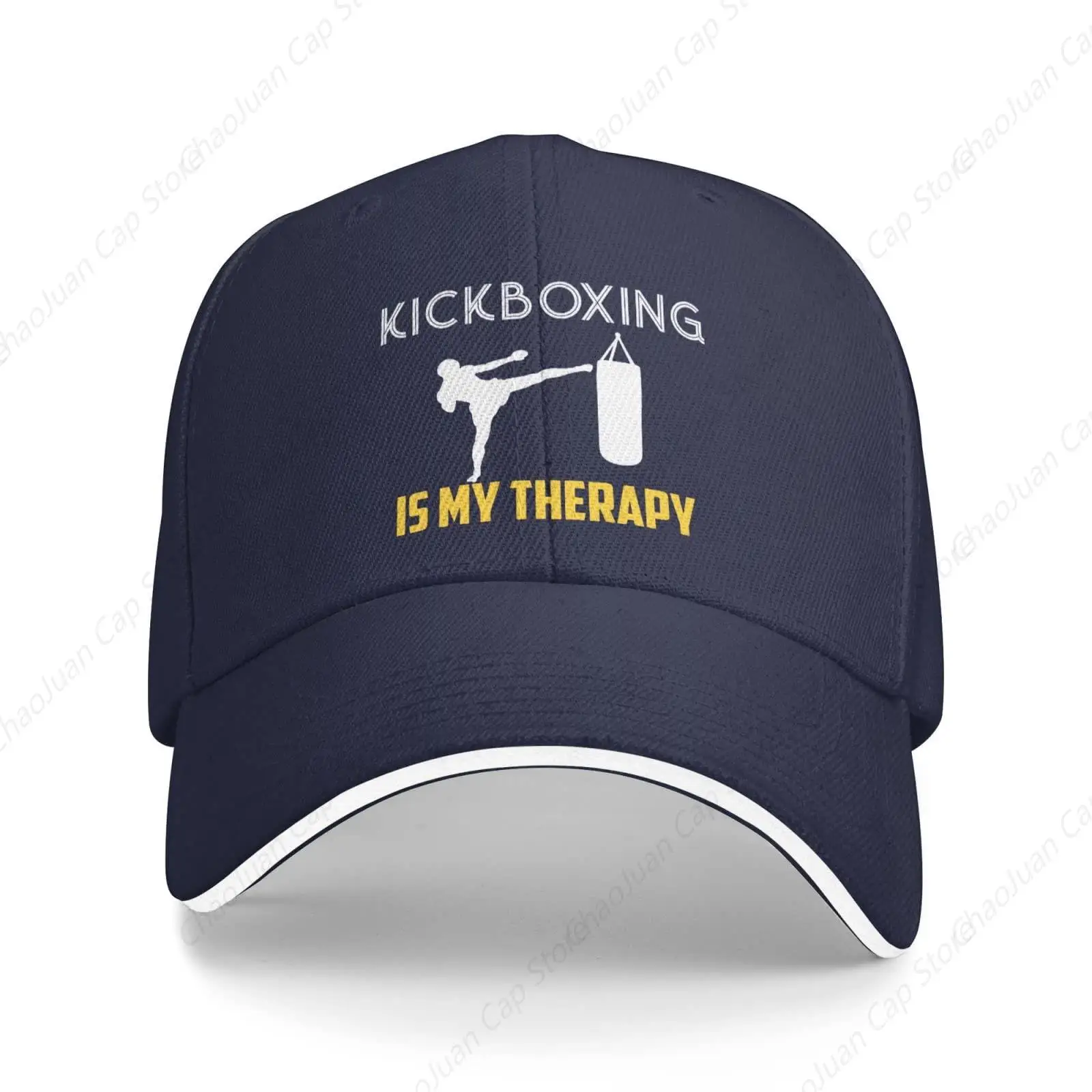 Kickboxing is My Therapy Sandwich HatAdjustable Classic Fashion Sandwich Baseball Cap for Men Women