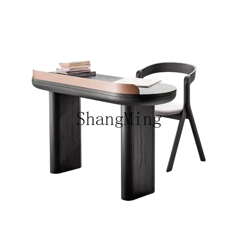 

Письменный стол из массива дерева FG, домашний письменный стол, компьютерный стол в средневековом стиле для небольшой квартиры, простой стол для кабинета.