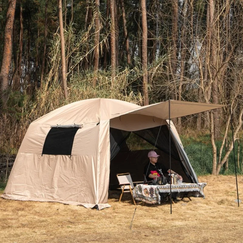 Outdoor Mosquito Net Tent Leisure Double-deck Durable Windproof Breathable Camping Tent Portable Sunshade Camping Equipment