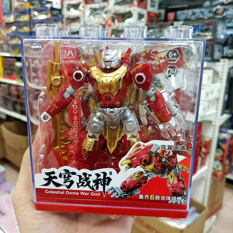 ของเล่นแปลงร่างปริศนา Yuexing Tianqiong God of War หุ่นยนต์เพชร อัลลอยด์ รุ่น 6 in 1 โมเดลฟิกเกอร์สำหรับเด็กผู้ชาย คริสต์มาส