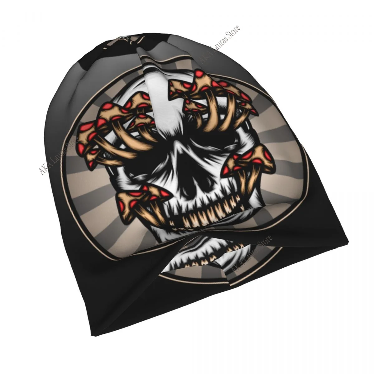Mushroom Skull Head Unisex Bonnet Winter Outdoor Double Layer Thin Hats For Men Women
