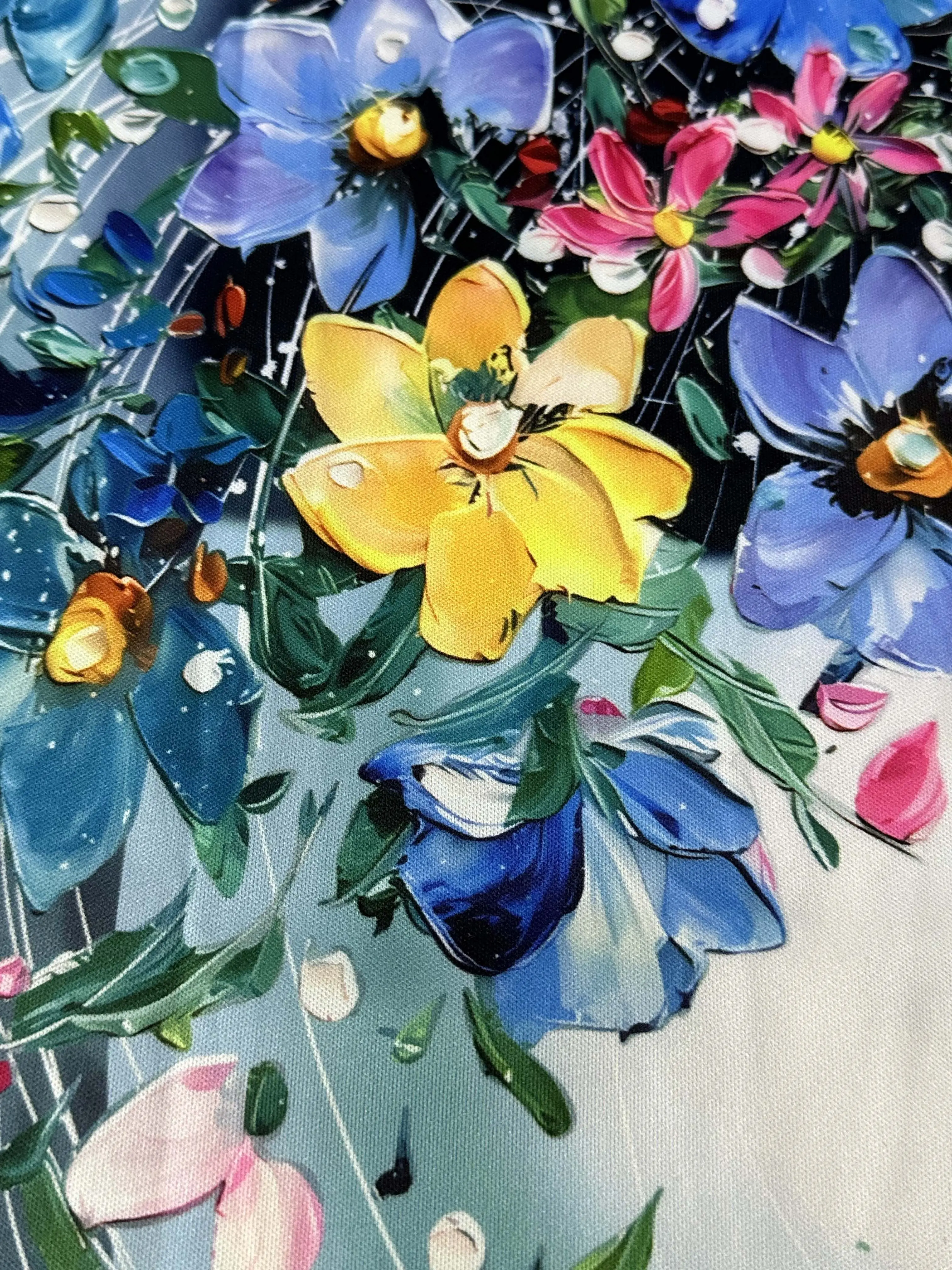 Frühling und Sommer Neues europäisches und N Damenkleid mit Digitaldruck, V-Ausschnitt und kurzen Ärmeln – Detail 9