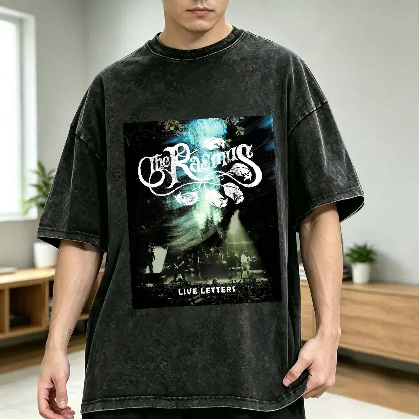 washed T Shirt Live Letters Tour The Rasmus All Size S To 5XL LL1754 long sleeves vintage Washed Breathable graphic Stretched