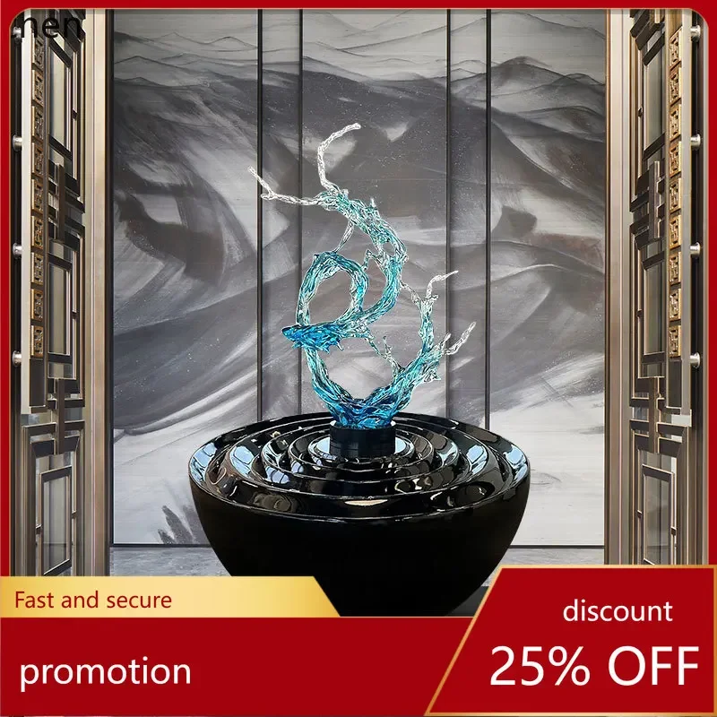 h31- Hotel Lobby Transparent Water Drop Sculpture Water Flower Decoration