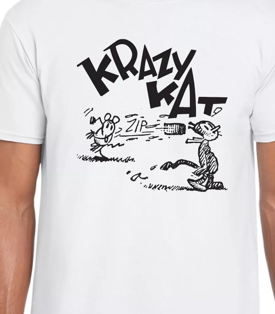 Krazy Kat camiseta para adultos BLANCO Unisex Todas las tallas S a 5XL