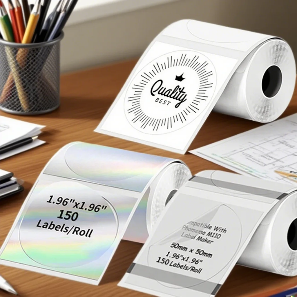 

Круглые цветные термоэтикетки 50x50 мм, самоклеящиеся, устойчивые к царапинам, устойчивые к разрыву, для принтеров B3S M200 M110, для домашнего использования в деловом стиле