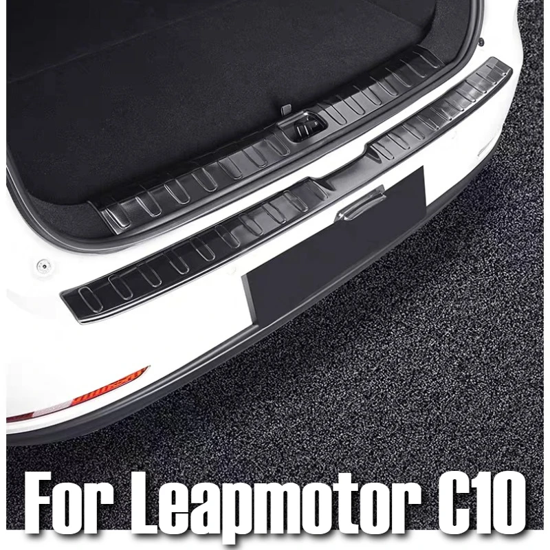 

Car Accessories 2024 2025 Stainless Steel Rear Trunk Scuff Plate Cover Protector Sill Trunk Tread Plate Trim For Leapmotor C10