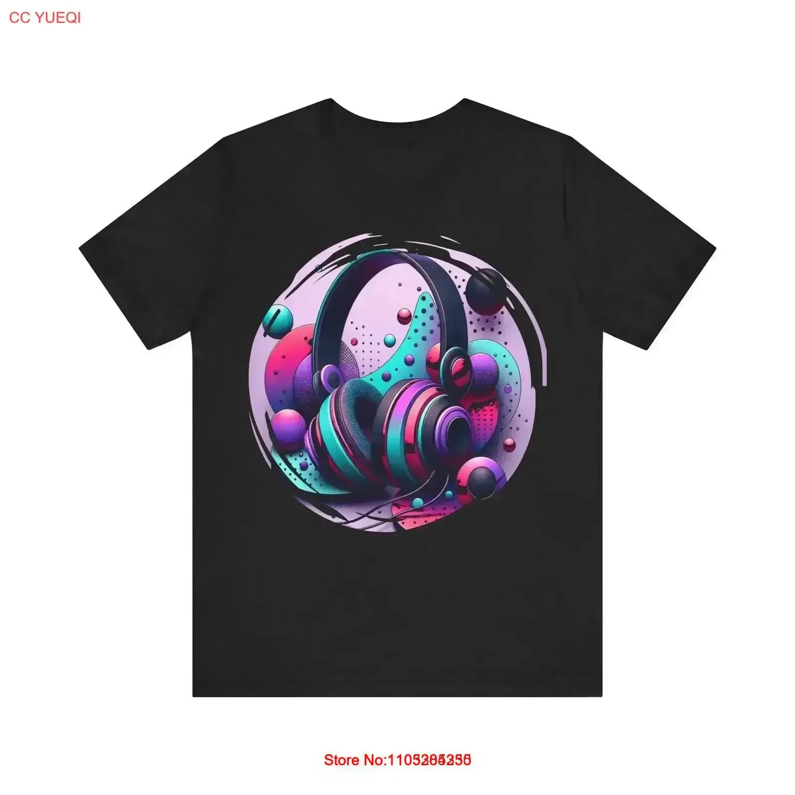 Echoes of Sound and Color Jersey T Shirt vintage Washed streetwear homme graphic Slightly Stretched Stylish Soft vintage
