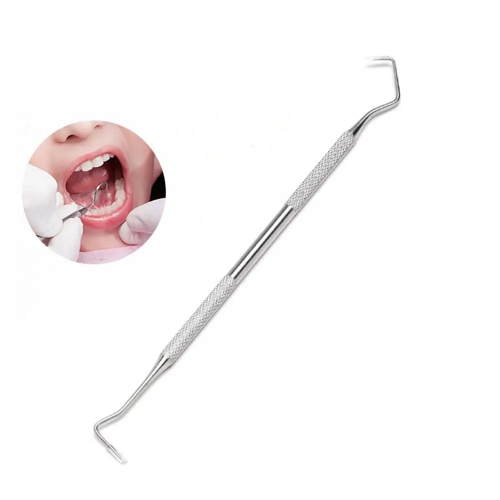 Stainless Steel Double Ended Toothpick Scraper Tools Dental Stain Remover Periodontal Probe Explorer For Teeth Clean Hygiene