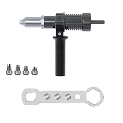 Elétrica Riveting Machine Adapter, Rebite Head Drill, Handle Wrench Rivet Tool, 2.4mm, 3.2mm, 4.0mm, 4.8mm de diâmetro