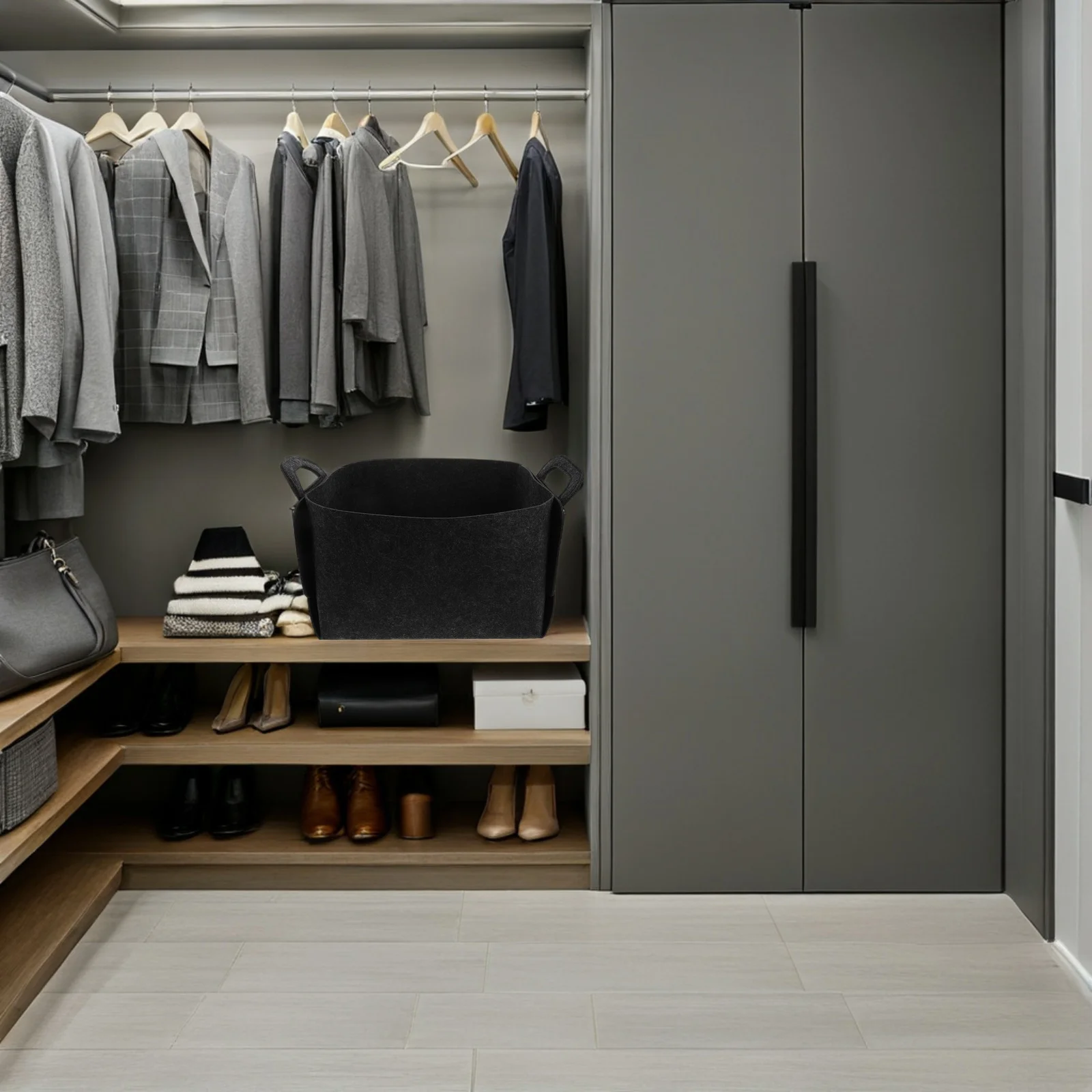 

Felt Bag Multipurpose Outdoor Camping Laundry Picnic Storage Portable Tote Handles Clothes Cookware Storage Organizer Shopping