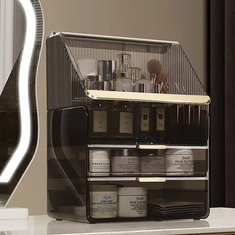 

Cosmetics, storage box, tabletop, premium, dustproof, bedroom, makeup table
