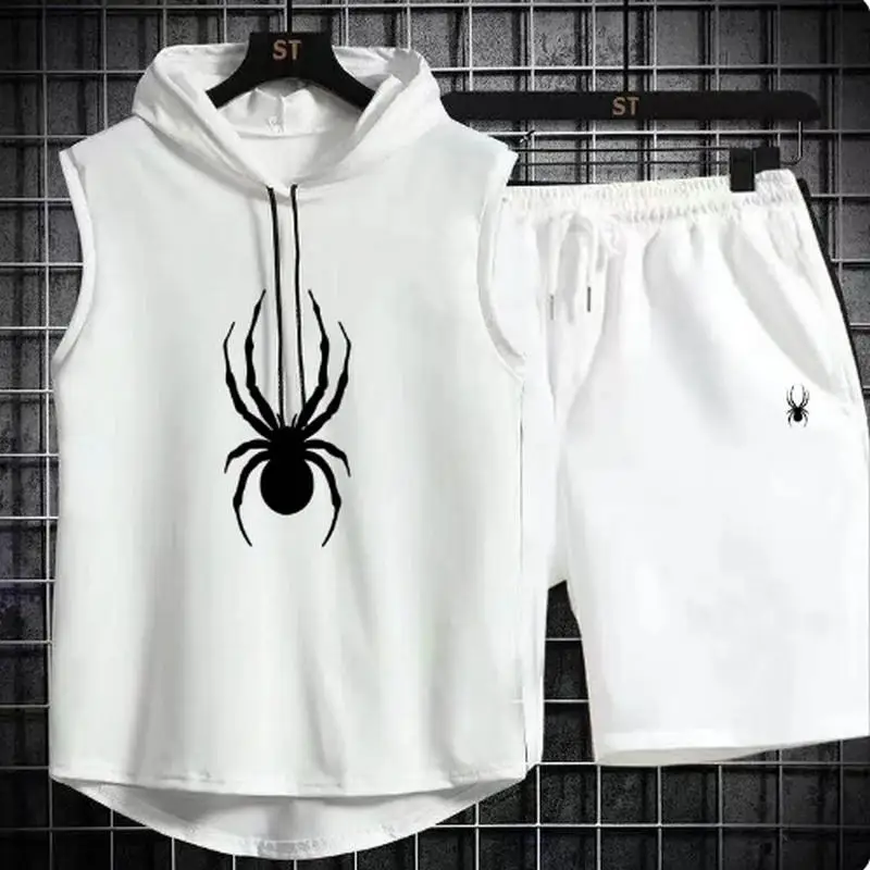 

Men's track suit summer sportswear two-piece t-shirt shorts brand tracksuit jogging men's sports suit fitness clothes exercise