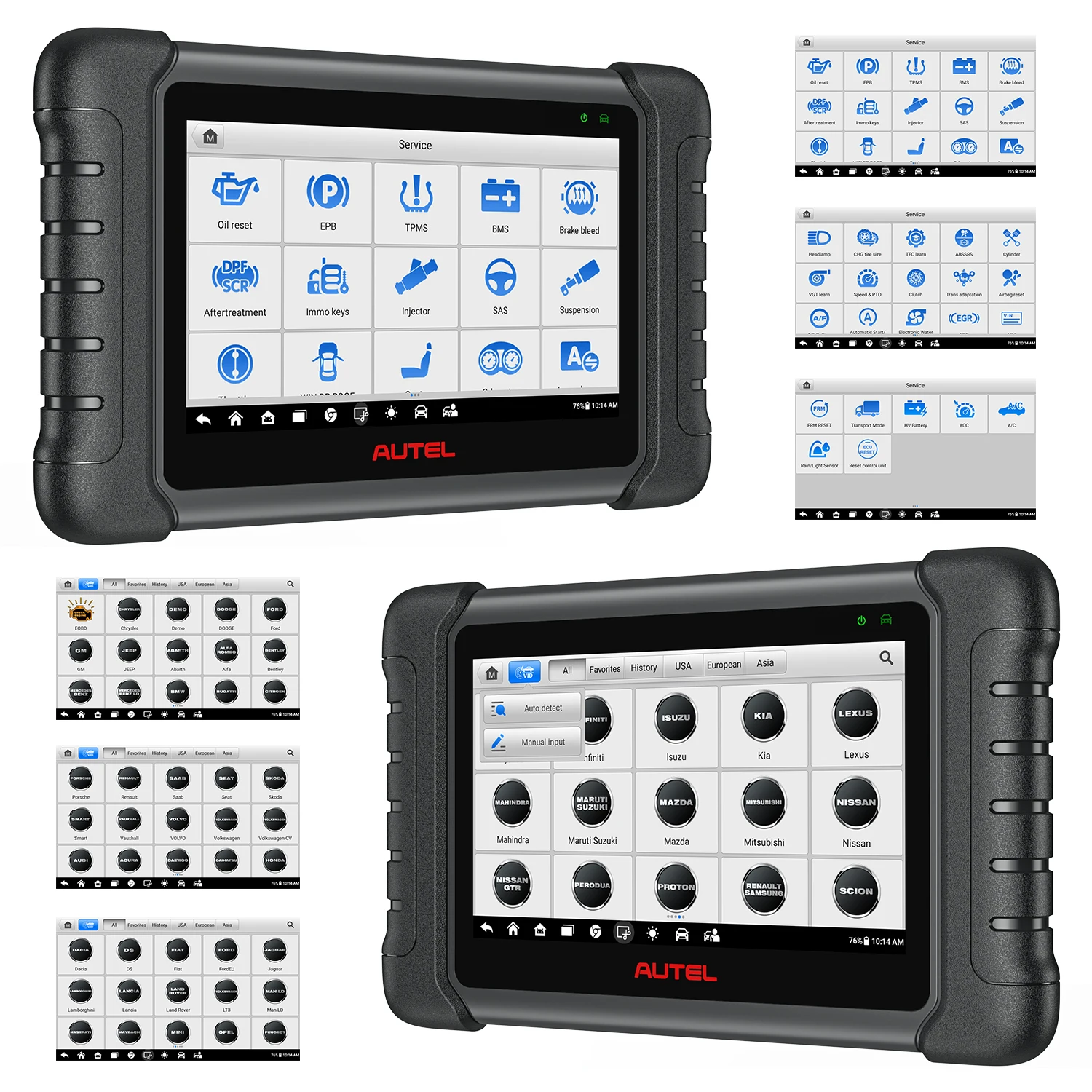 Autel MaxiCheck MX808S OBD2-Scanner, bidirektionale Auto-Diagnosetools, OE-Diagnose aller Systeme, 28+ Dienstleistungen, wie MK808S – Detail 21