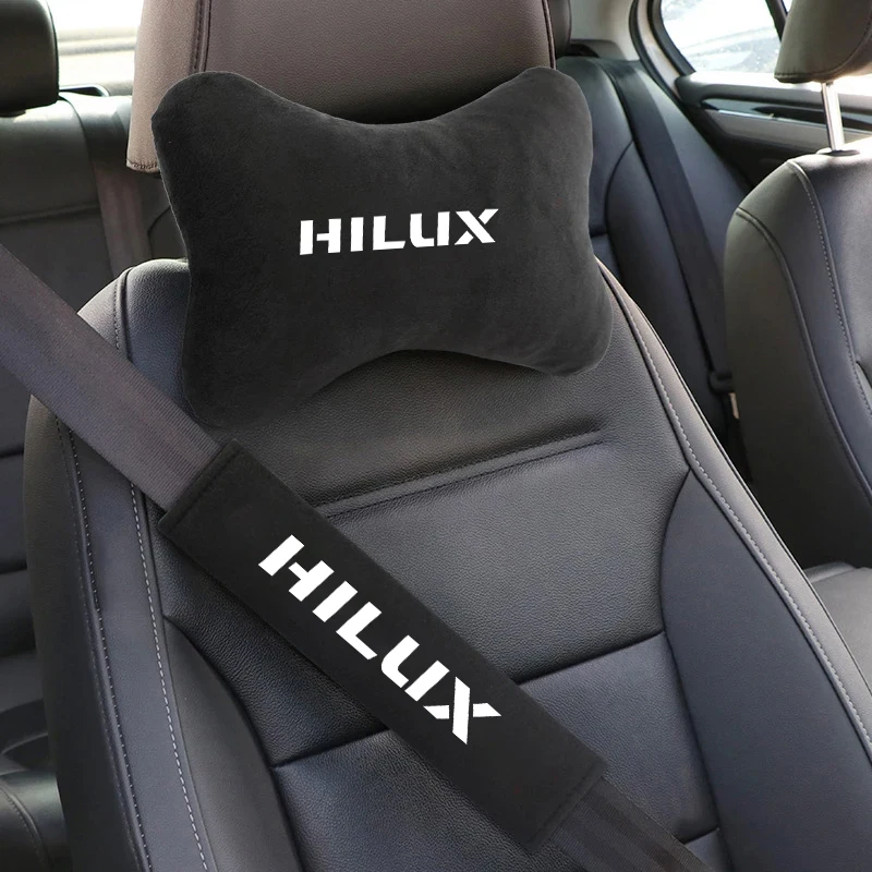 New Car Seat Belt Protect Shoulder Pads Cervical Spine Headrest Neck For Toyota Hilux Surf Vigo Revo 2017 2018 Accessories