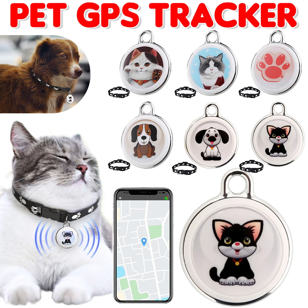 Pet Anti-Lost GPS Tracker Dog Gps Collar Real-Time Global Tracking Device Bluetooth-compatible GPS Mini Locator for Dogs Cats