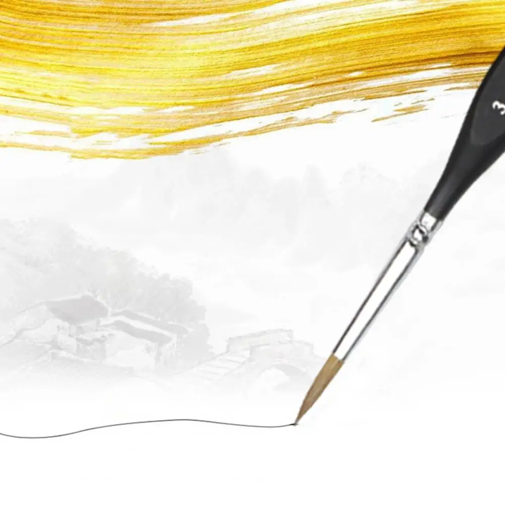 แปรงระบายสีรายละเอียดแปรงระบายสีดีไซน์สามเหลี่ยม6ชิ้น/เซ็ตชุดพู่กันระบายสีละเอียดมากสำหรับอะคริลิกสำหรับขนาดเล็ก