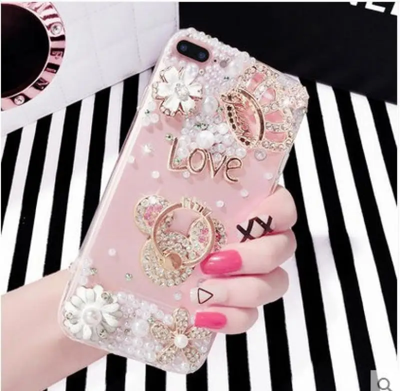 Hot Sanrio Kawaii Iphone Phone Case Hello Kitty Cartoon Three-Dimensional Glue Diamond Iphone15Promax Cartoon Anti-Fall Cover image 6