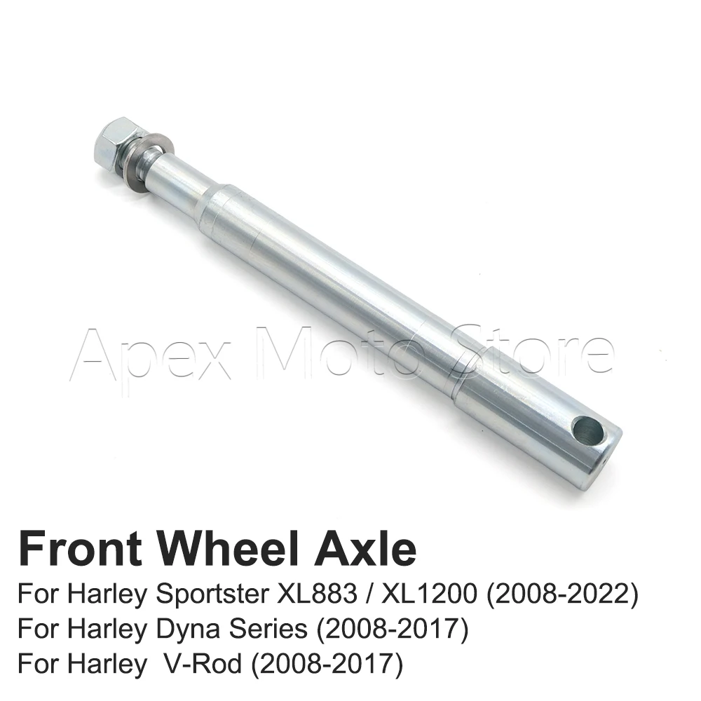 254mm Motorcycle Front Wheel Axle Front Fork Spindle Replacement For Harley Sportster 883 1200 XL883 Dyna Series V-Rod
