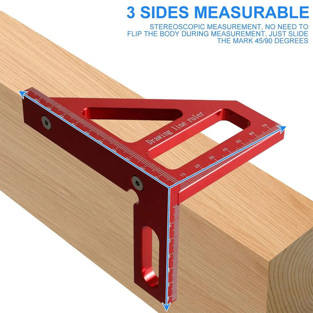 

Measuring Ruler Accurate Measurement For Woodworking And Carpentry And Convenient Reading Aluminum blue