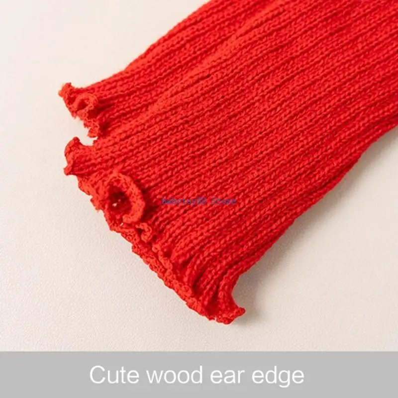 Y4UD متماسكة تدفئة الساق لشتاء ربيع عيد الميلاد مهرجان الفتيات Bowknot مترهل الجوارب الدافئة الساق يغطي طماق تنفس #5