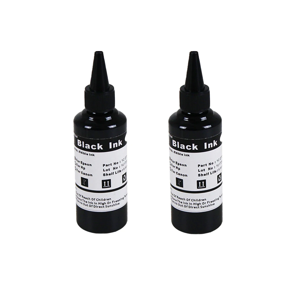 100ml Edible Printer Refill Ink Bottles for Epson HP Canon Brother Etc Edible Ink Printer and for Some Coffee Printers