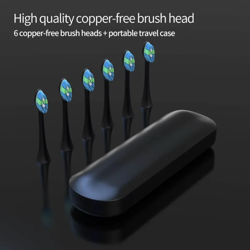 Sarmocare X700 Wireless Charging Sonic Electric Toothbrush with 6pcs Brush Heads Travel Case Charger Smart Toothbrush for Adults - view 5
