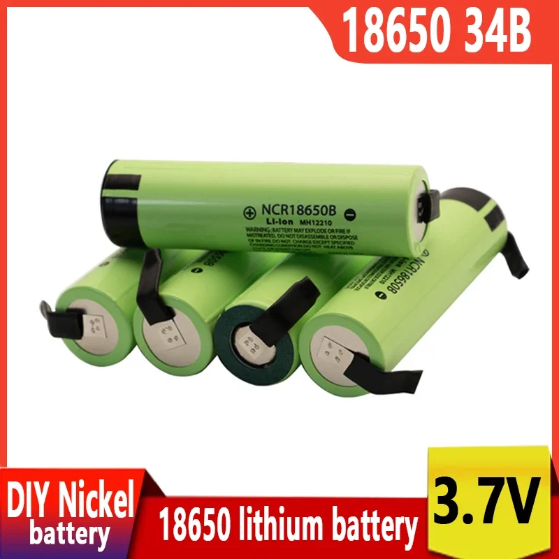 New Original NCR18650B 3.7 v 3400mah 18650 Lithium Rechargeable Battery Welding Nickel Sheet batteries