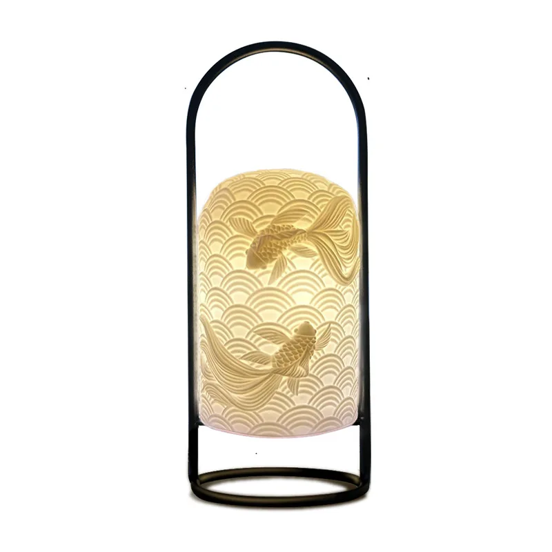 

Retro style Chinese portable night light ambient light home creative ornament mother and baby can be dimmed