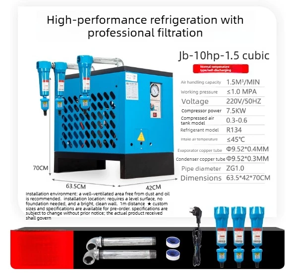 1.5m³/min Compressed Air Filter with Auto Drain | Precision Oil-Water Separator for Air Compressor System  FOR reuben