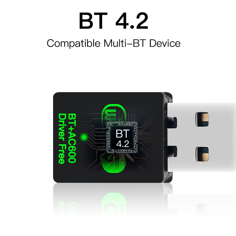 와이파이 블루투스 4.2 무선 어댑터, 듀얼 밴드 무선 동글, 와이파이 USB, PC 데스크탑 노트북 WLAN 수신기, WIN 7, 8, 10/11 용