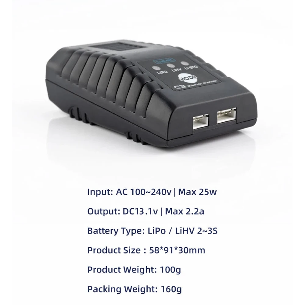 ToolkitRC C3 Smart Balance Charger 25W US Plug Support 2S 3S LiPo LiHV Battery 3.85V Storage Mode For FPV Tinywhoop Drone - view 3