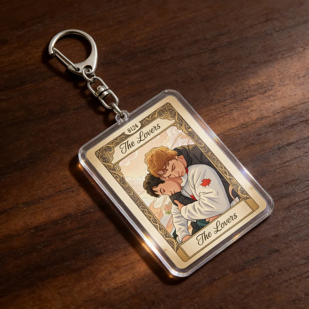 Heated Rivalry Canadian Wolf Bird /8124 / Hollander Rozanov / I'm Coming To The Cottage / We Didn't Even Kiss Keychain view 3
