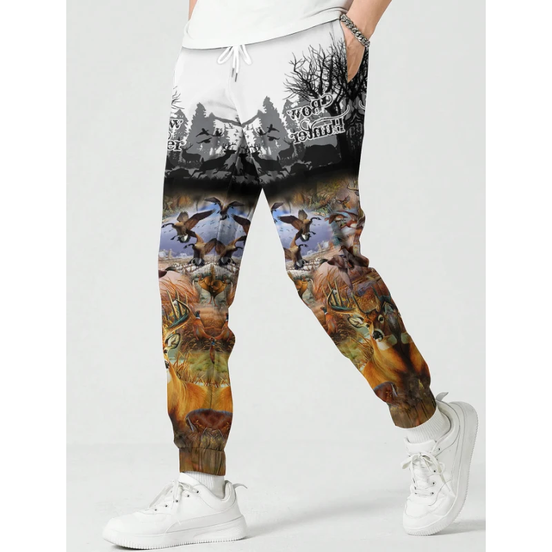 Celana motif hewan 3d Y2k celana Sweatpant pria Tahun baru Fashion pria kasual luar ruangan Streetwear celana Jogging Hip Hop