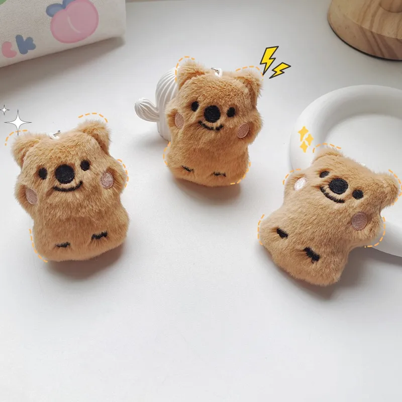 Internet celebrity koala pendant doll squeaky little brown bear student backpack plush doll pendant