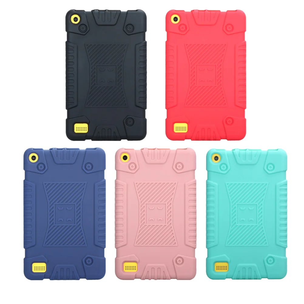 

Silicone Case 7Th Generation 2017 Fire Tablet Lightweight Anti-Slip Shockproof Durable Cover With Raised Edges