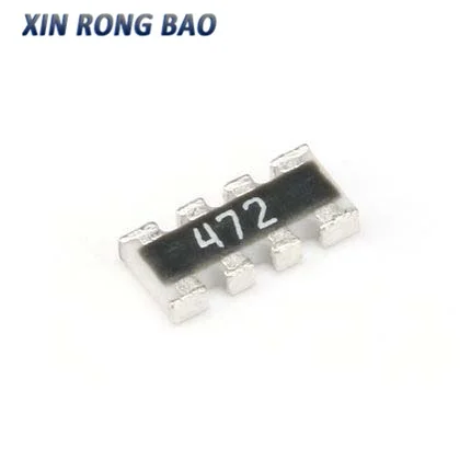 100 Uds 0402*4 8P4R 2*4P SMD matriz de resistencias de red 0 4,7 5,1 10 22 33 47 49,9 51 100 220 1K 2K 3,3K 10K 100K 220K 470K Ohm 0R ~ 1M