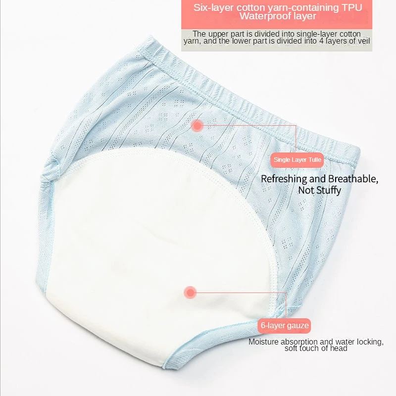 Baby Diapers Solid Color Underwear Washable Shorts Newborn Training Pants Boys Girls Reusable Diapers Baby Breathable Pull Pants