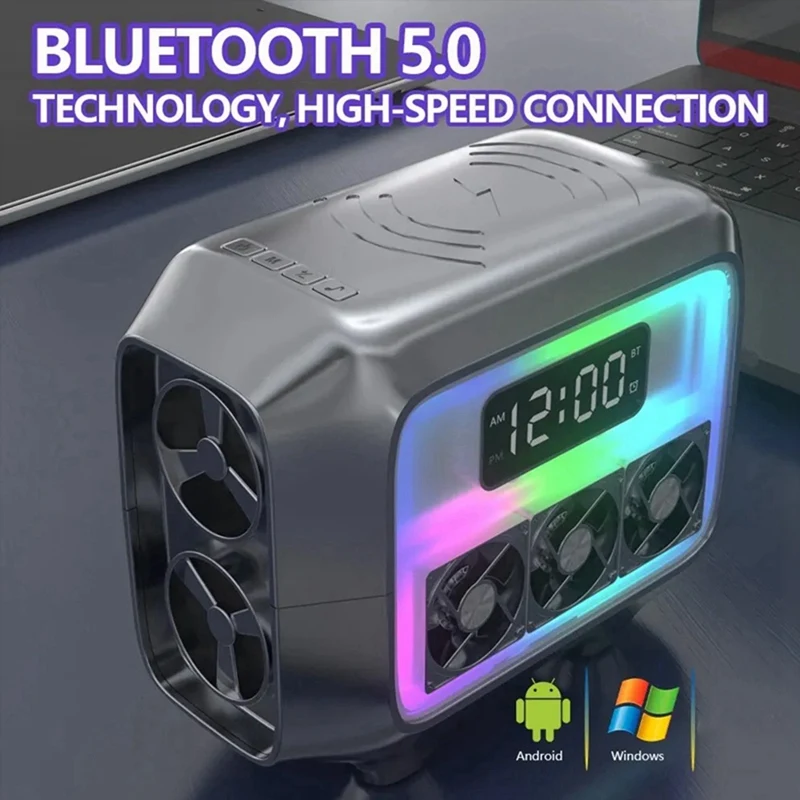 Bluetooth-динамик, стереодинамик, беспроводное зарядное устройство, светодиодный светильник, будильник, станция быстрой зарядки для смартфона