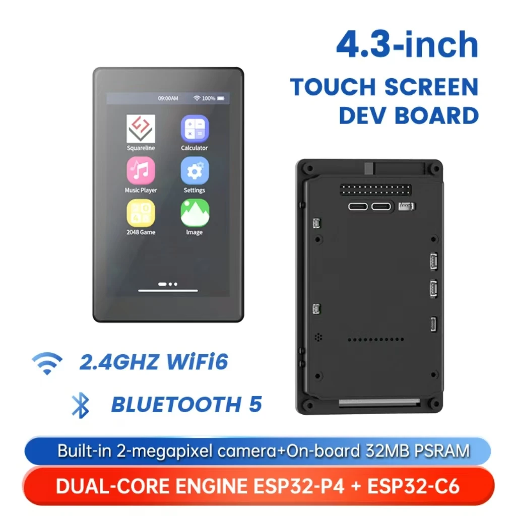 43-inch-480-800-ips-touch-esp32-p4-esp32-c6-dev-board-32mb-psram-wifi6-ble-camera-protective-shell-iot-hmi