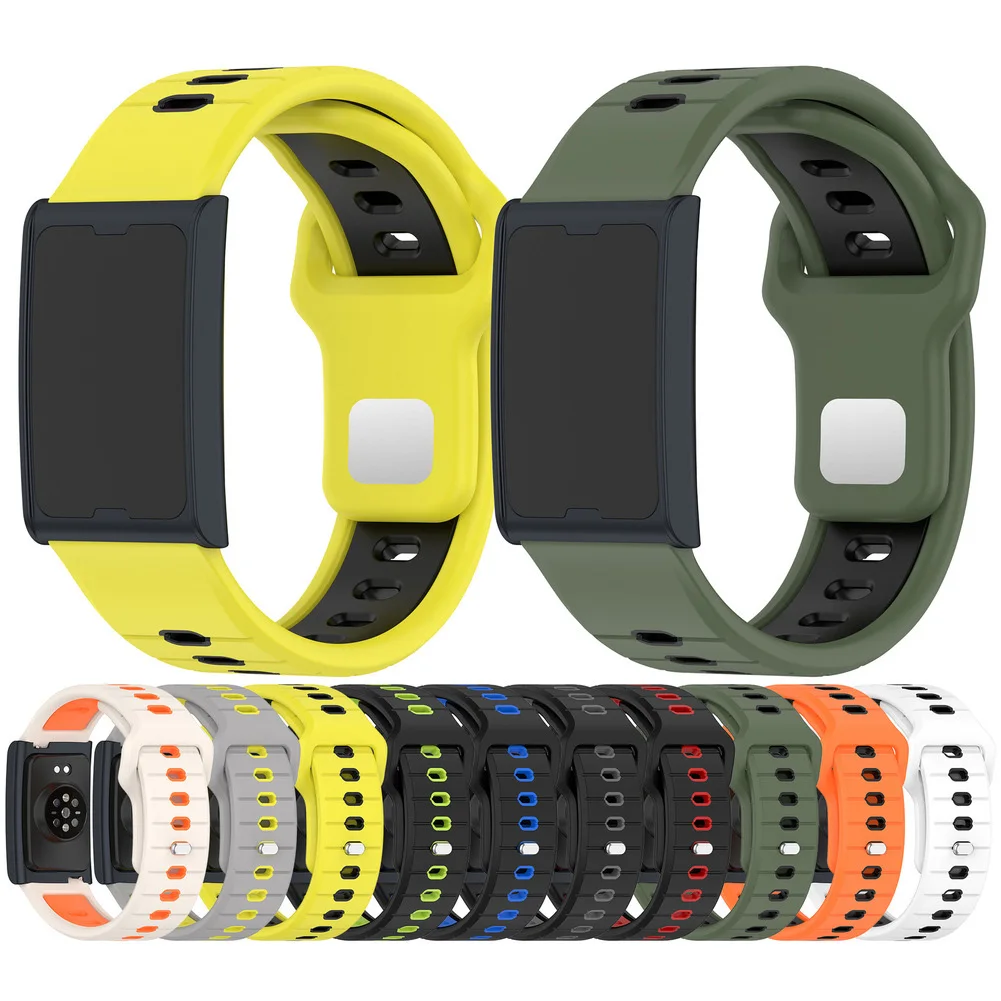 1 Stück Armbanduhrenarmband 120/96 x 22 mm, weiches Silikon, verstellbar, zweifarbig, für Amazfit Helio-Armband, Ersatzzubehör